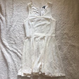 Express lace fit and flare dress